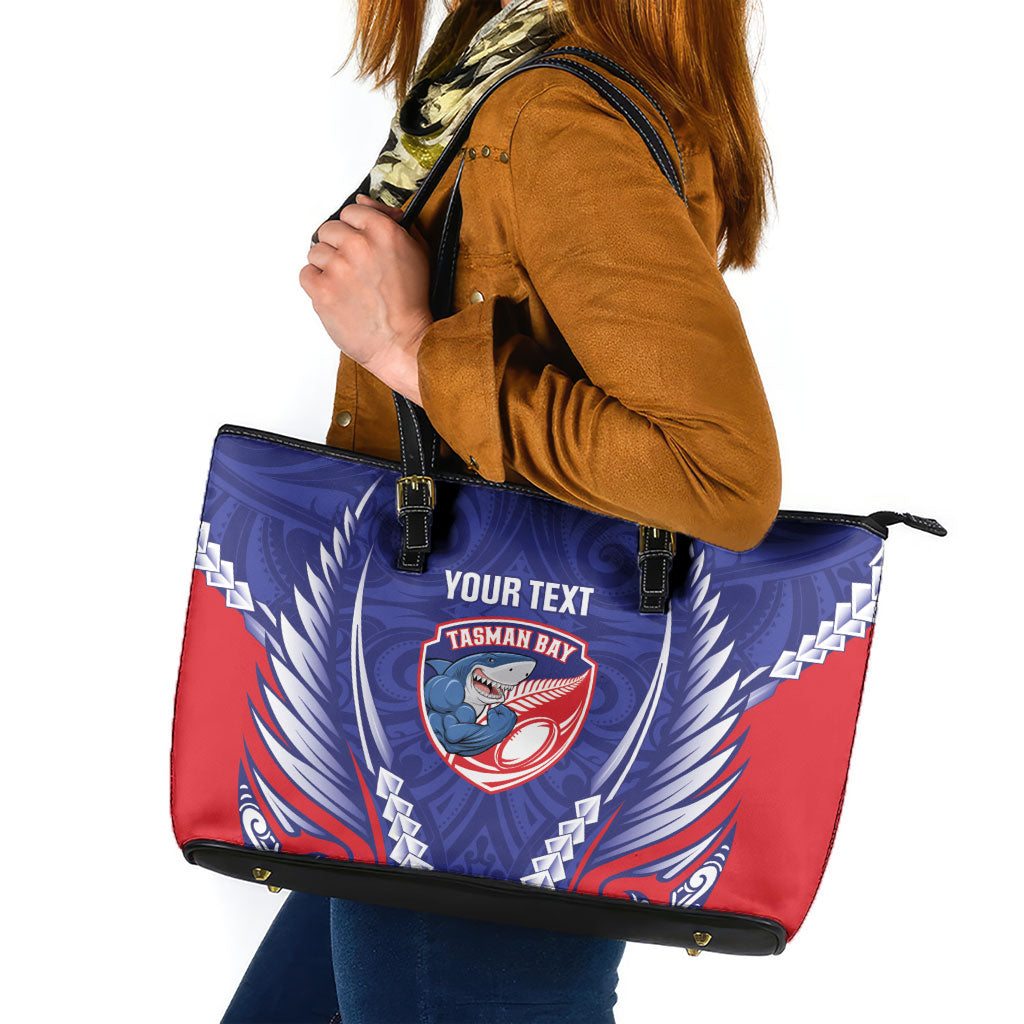 Tasman Bay 2026 Rugby Custom Leather Tote Bag NZ Maori Silver Fern