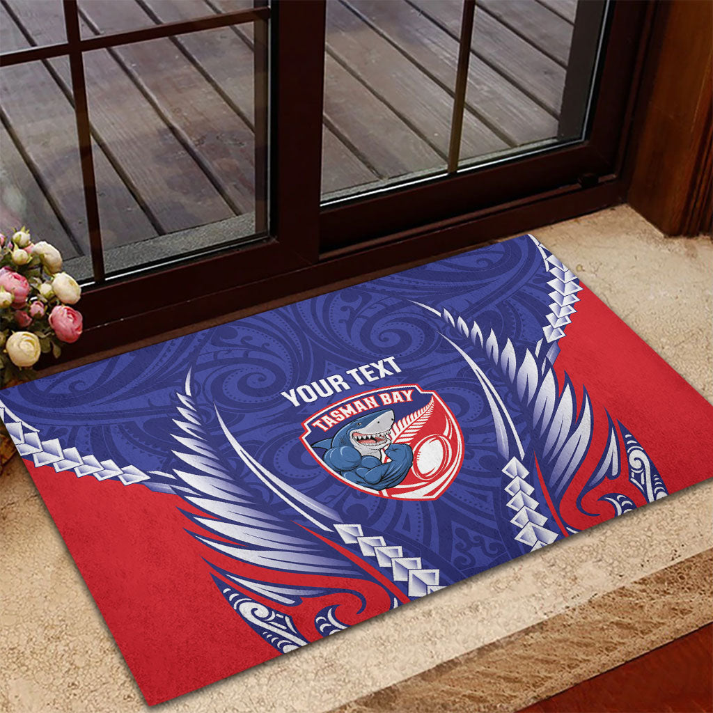 Tasman Bay 2026 Rugby Custom Rubber Doormat NZ Maori Silver Fern
