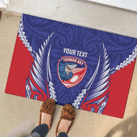 Tasman Bay 2026 Rugby Custom Rubber Doormat NZ Maori Silver Fern