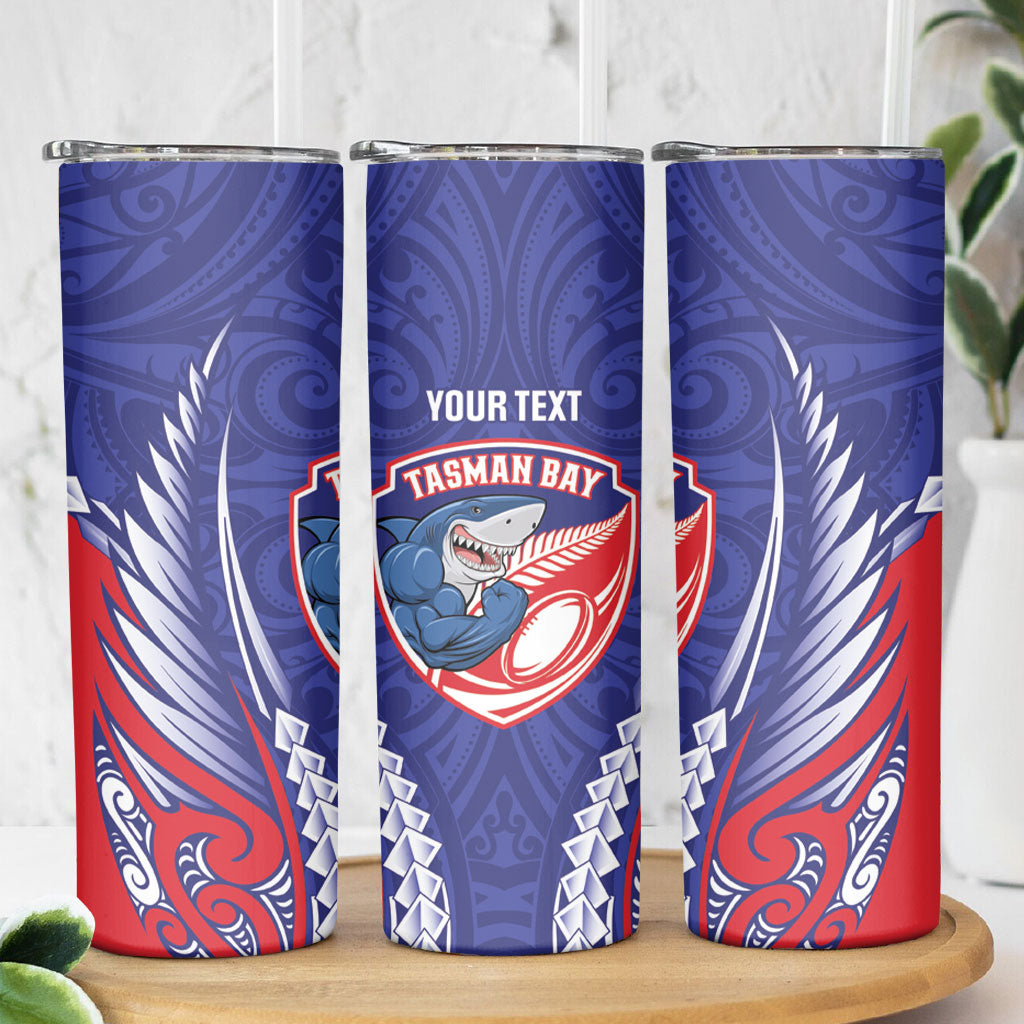 Tasman Bay 2026 Rugby Custom Skinny Tumbler NZ Maori Silver Fern