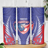 Tasman Bay 2026 Rugby Custom Skinny Tumbler NZ Maori Silver Fern