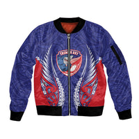 Tasman Bay 2026 Rugby Custom Sleeve Zip Bomber Jacket NZ Maori Silver Fern