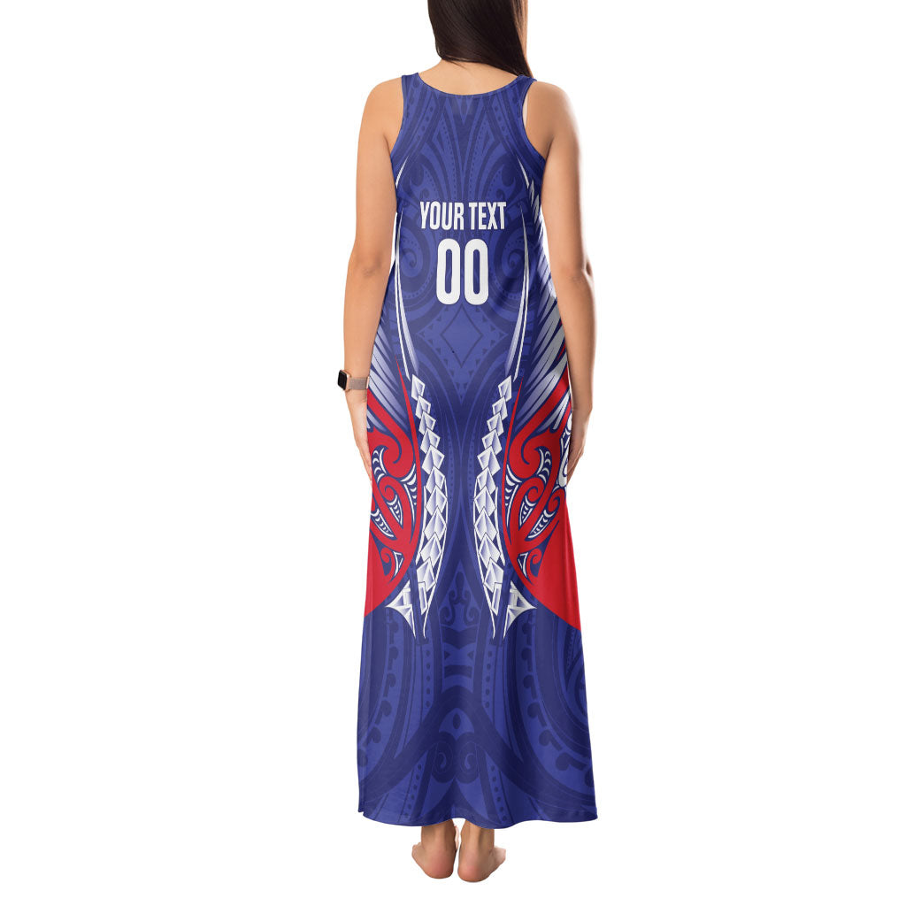 Tasman Bay 2026 Rugby Custom Tank Maxi Dress NZ Maori Silver Fern