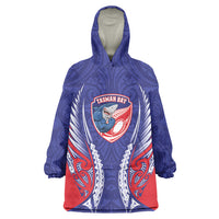Tasman Bay 2026 Rugby Custom Wearable Blanket Hoodie NZ Maori Silver Fern