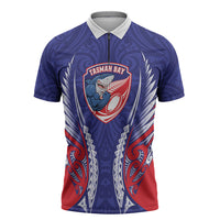 Tasman Bay 2026 Rugby Custom Zipper Polo Shirt NZ Maori Silver Fern