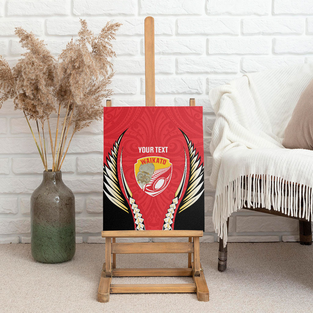 Waikato 2026 Rugby Custom Canvas Wall Art NZ Maori Silver Fern