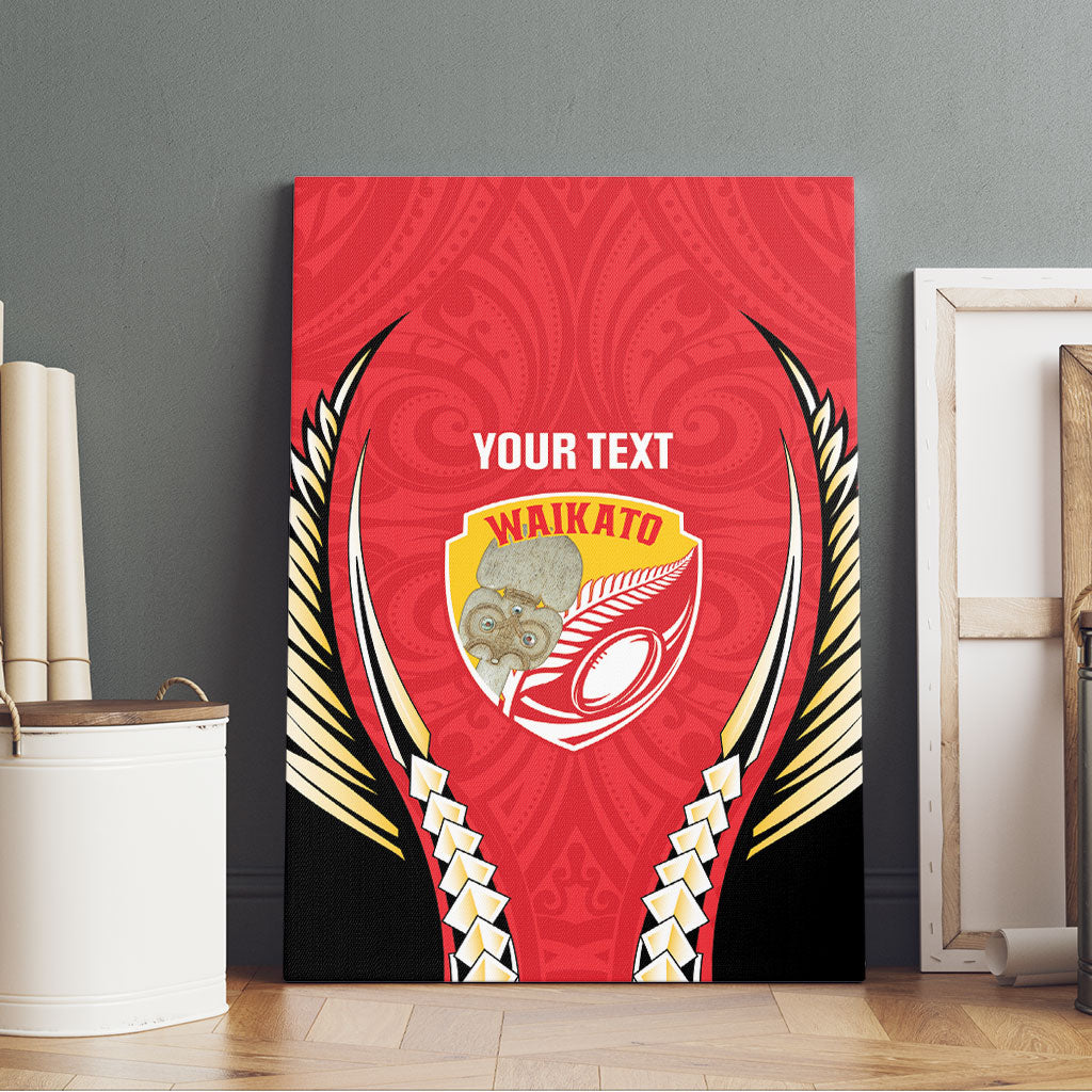 Waikato 2026 Rugby Custom Canvas Wall Art NZ Maori Silver Fern