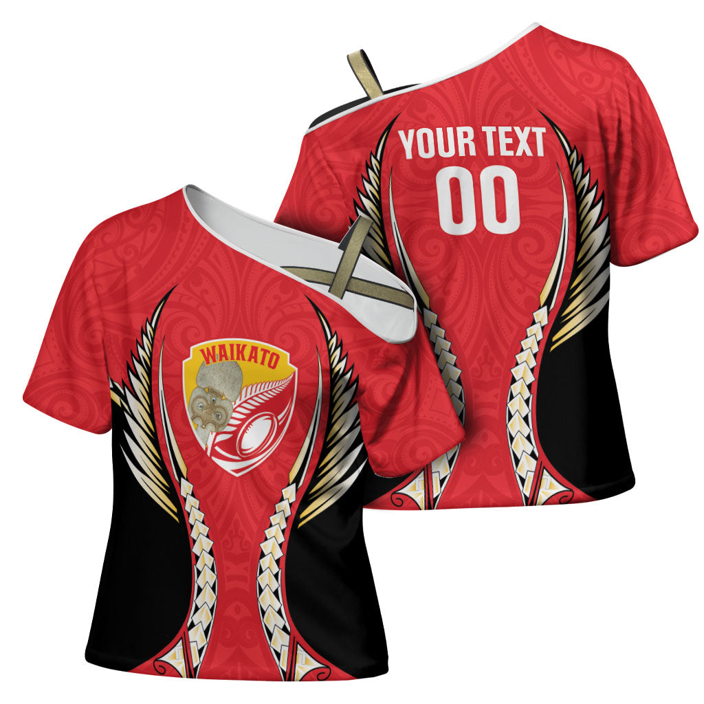 Waikato 2026 Rugby Custom Cross Shoulder Shirt NZ Maori Silver Fern