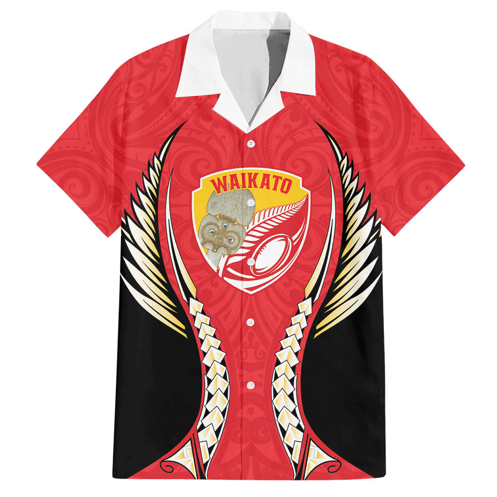 Waikato 2026 Rugby Custom Hawaiian Shirt NZ Maori Silver Fern LT14 Red - Polynesian Pride
