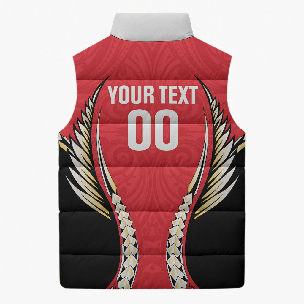 Waikato 2026 Rugby Custom Sleeveless Puffer Jacket NZ Maori Silver Fern