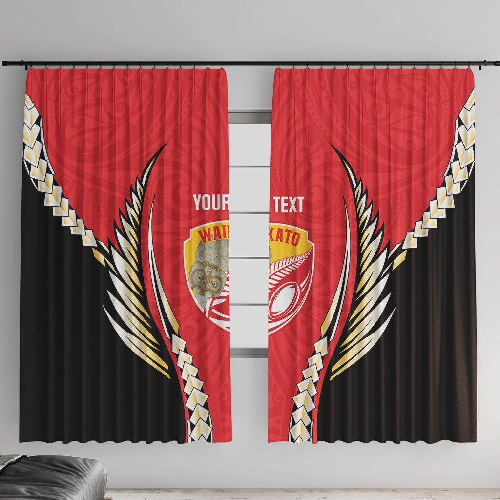 Waikato 2026 Rugby Custom Window Curtain NZ Maori Silver Fern