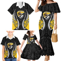 Wellington 2026 Rugby Custom Family Matching Mermaid Dress and Hawaiian Shirt NZ Maori Silver Fern LT14 - Polynesian Pride