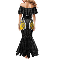 Wellington 2026 Rugby Custom Family Matching Mermaid Dress and Hawaiian Shirt NZ Maori Silver Fern LT14 - Polynesian Pride