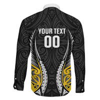 Wellington 2026 Rugby Custom Family Matching Off Shoulder Maxi Dress and Hawaiian Shirt NZ Maori Silver Fern LT14 - Polynesian Pride