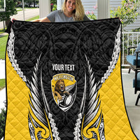 Wellington 2026 Rugby Custom Quilt NZ Maori Silver Fern