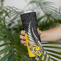 Wellington 2026 Rugby Custom Skinny Tumbler NZ Maori Silver Fern