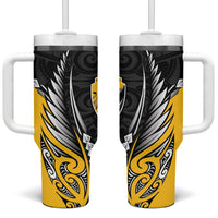 Wellington 2026 Rugby Custom Tumbler With Handle NZ Maori Silver Fern