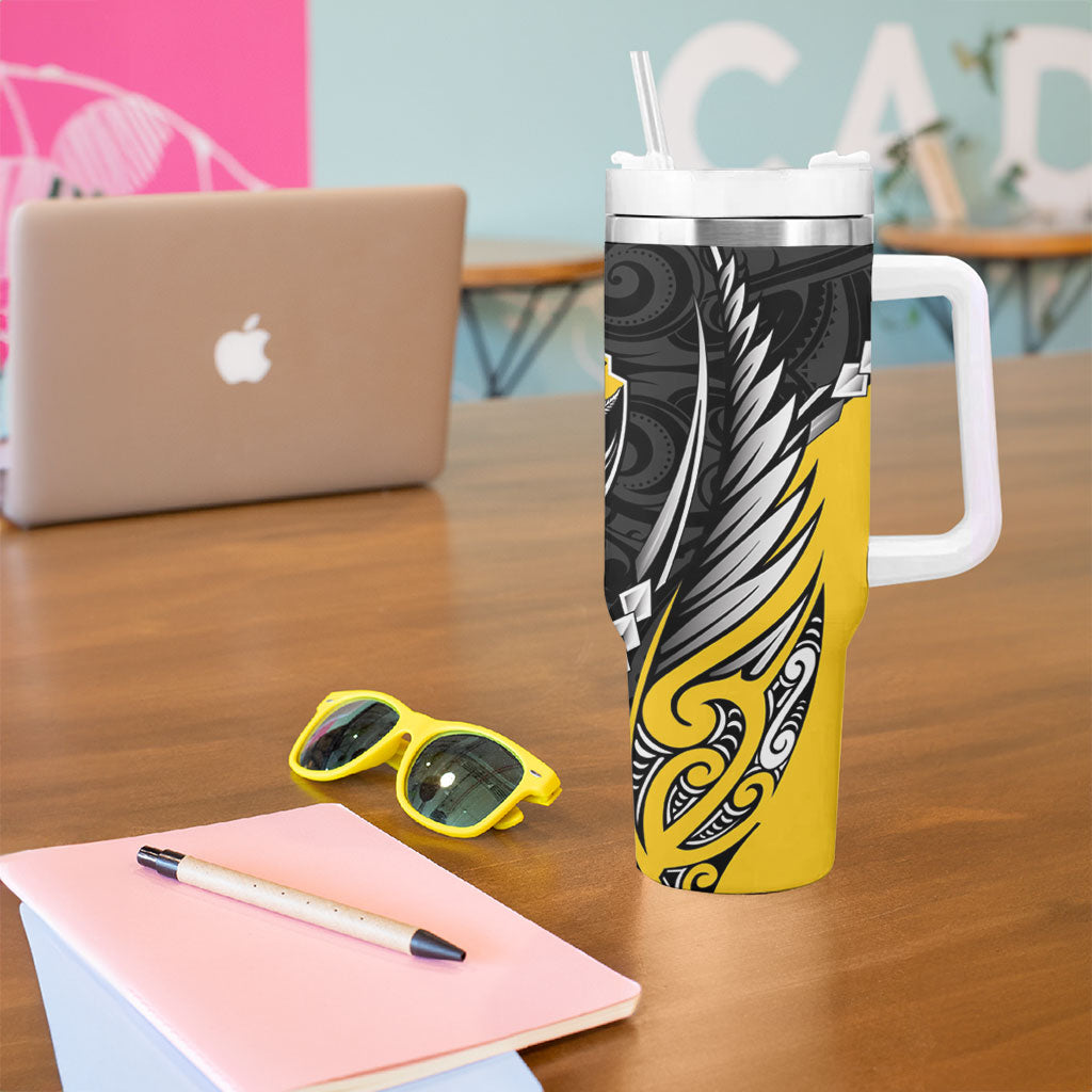 Wellington 2026 Rugby Custom Tumbler With Handle NZ Maori Silver Fern