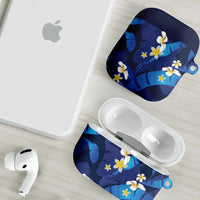 Teal Purple Banana Leaf Hawaii AirPods Case Lau Maia Plumeria Tropical Summer Vibes