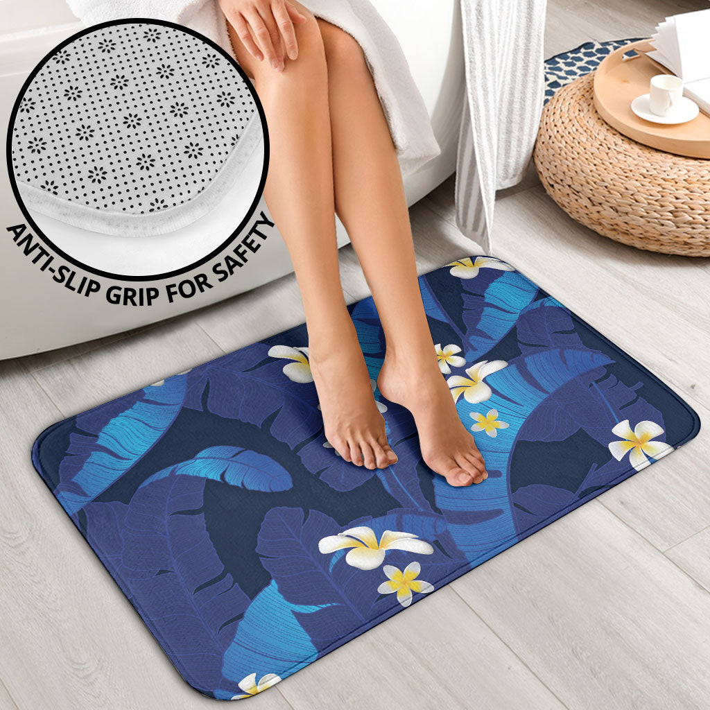 Teal Purple Banana Leaf Hawaii Bathroom Set Lau Maia Plumeria Tropical Summer Vibes