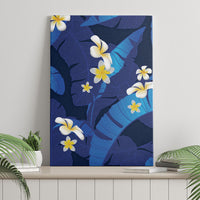 Teal Purple Banana Leaf Hawaii Canvas Wall Art Lau Maia Plumeria Tropical Summer Vibes