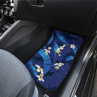 Teal Purple Banana Leaf Hawaii Car Mats Lau Maia Plumeria Tropical Summer Vibes