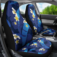 Teal Purple Banana Leaf Hawaii Car Seat Cover Lau Maia Plumeria Tropical Summer Vibes