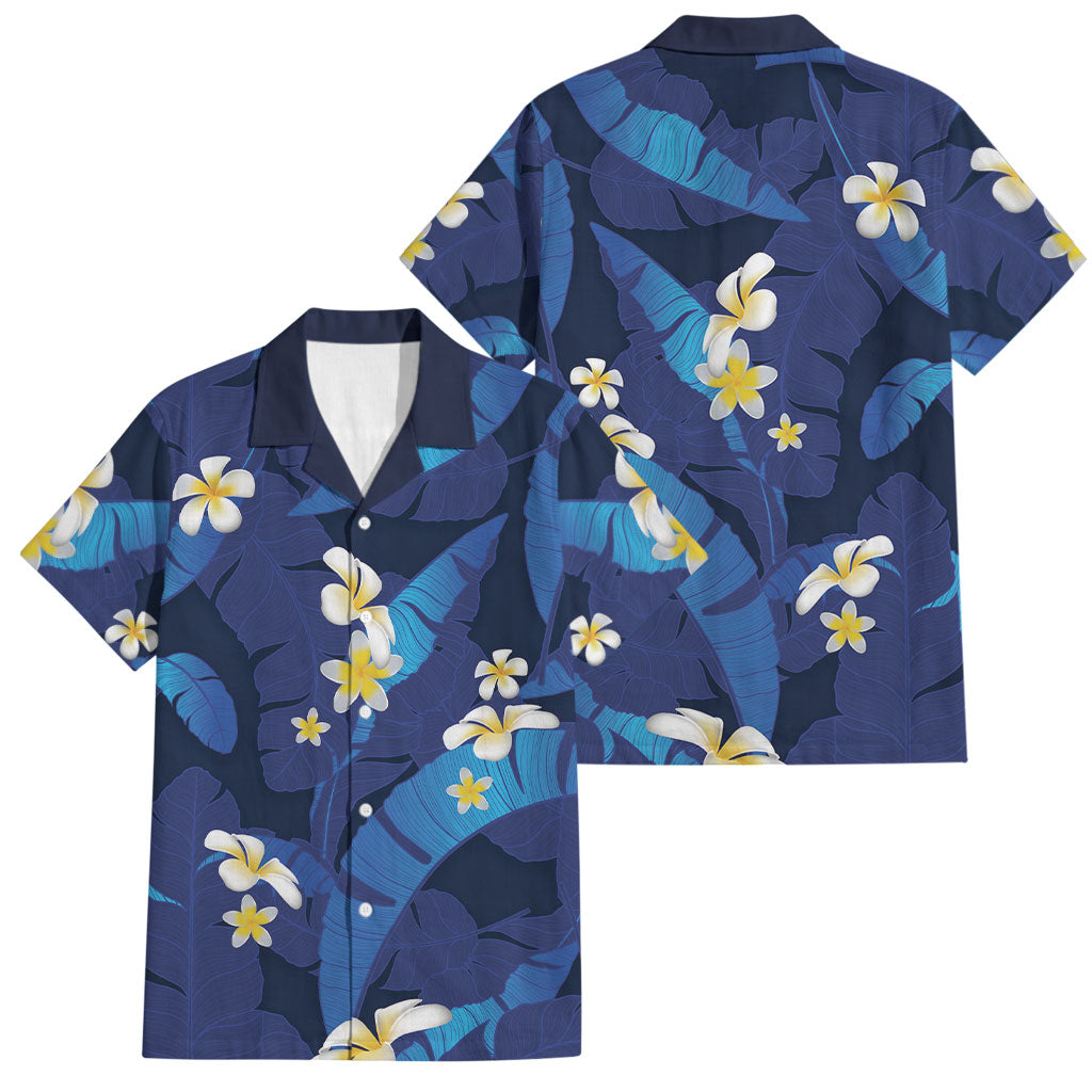 Teal Purple Banana Leaf Hawaii Family Matching Long Sleeve Bodycon Dress and Hawaiian Shirt Lau Maia Plumeria Tropical Summer Vibes