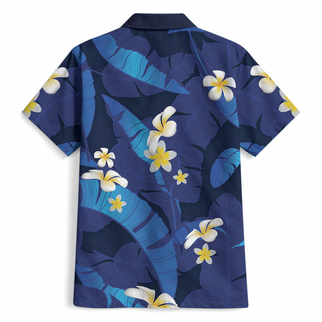 Teal Purple Banana Leaf Hawaii Hawaiian Shirt Lau Maia Plumeria Tropical Summer Vibes