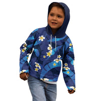 Teal Purple Banana Leaf Hawaii Kid Hoodie Lau Maia Plumeria Tropical Summer Vibes