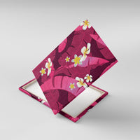 Pink Banana Leaf Hawaii Canvas Wall Art Lau Maia Plumeria Tropical Summer Vibes
