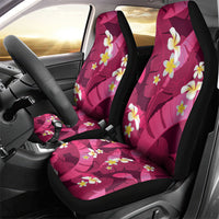 Pink Banana Leaf Hawaii Car Seat Cover Lau Maia Plumeria Tropical Summer Vibes