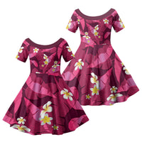 Pink Banana Leaf Hawaii Family Matching Summer Maxi Dress and Hawaiian Shirt Lau Maia Plumeria Tropical Summer Vibes
