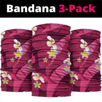 Pink Banana Leaf Hawaii Neck Gaiter Lau Maia Plumeria Tropical Summer Vibes
