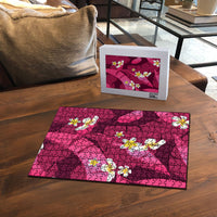 Pink Banana Leaf Hawaii Puzzle Lau Maia Plumeria Tropical Summer Vibes