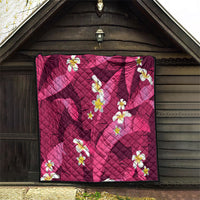 Pink Banana Leaf Hawaii Quilt Lau Maia Plumeria Tropical Summer Vibes