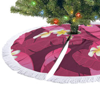 Pink Banana Leaf Hawaii Tree Skirt Lau Maia Plumeria Tropical Summer Vibes LT14 - Polynesian Pride
