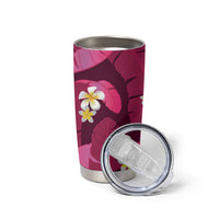 Pink Banana Leaf Hawaii Tumbler Cup Lau Maia Plumeria Tropical Summer Vibes