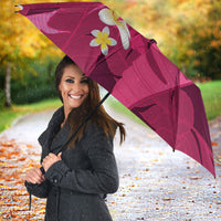 Pink Banana Leaf Hawaii Umbrella Lau Maia Plumeria Tropical Summer Vibes