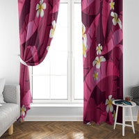 Pink Banana Leaf Hawaii Window Curtain Lau Maia Plumeria Tropical Summer Vibes