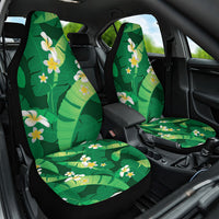 Green Banana Leaf Hawaii Car Seat Cover Lau Maia Plumeria Tropical Summer Vibes