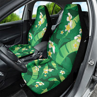 Green Banana Leaf Hawaii Car Seat Cover Lau Maia Plumeria Tropical Summer Vibes