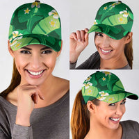 Green Banana Leaf Hawaii Classic Cap Lau Maia Plumeria Tropical Summer Vibes