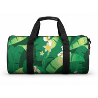 Green Banana Leaf Hawaii Duffle Bag Lau Maia Plumeria Tropical Summer Vibes