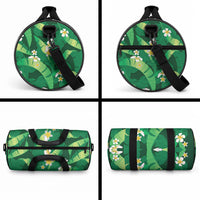 Green Banana Leaf Hawaii Duffle Bag Lau Maia Plumeria Tropical Summer Vibes