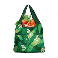 Green Banana Leaf Hawaii Grocery Bag Lau Maia Plumeria Tropical Summer Vibes
