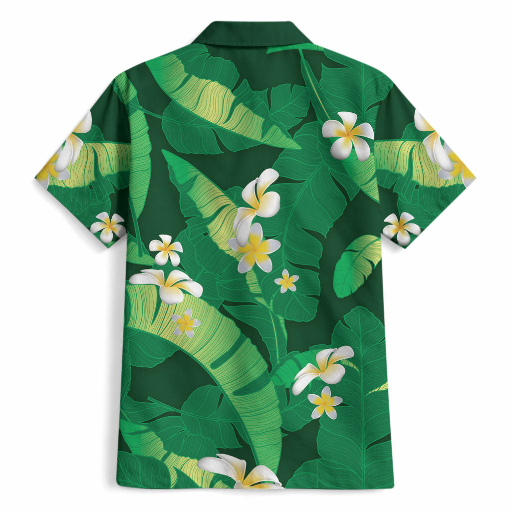 Green Banana Leaf Hawaii Hawaiian Shirt Lau Maia Plumeria Tropical Summer Vibes