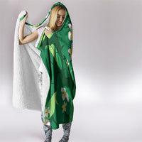Green Banana Leaf Hawaii Hooded Blanket Lau Maia Plumeria Tropical Summer Vibes