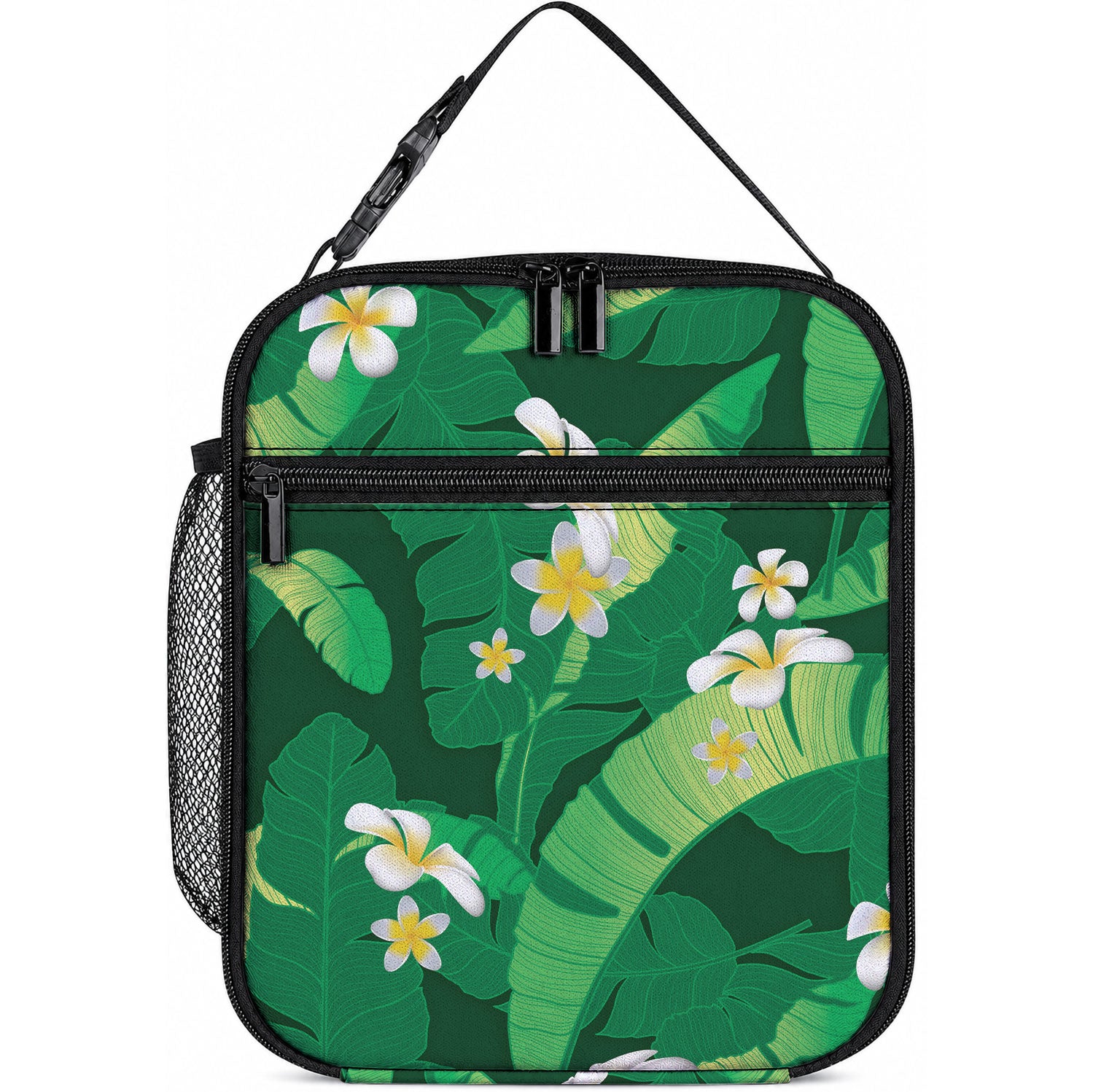Green Banana Leaf Hawaii Lunch Bag Lau Maia Plumeria Tropical Summer Vibes