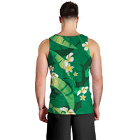 Green Banana Leaf Hawaii Men Tank Top Lau Maia Plumeria Tropical Summer Vibes